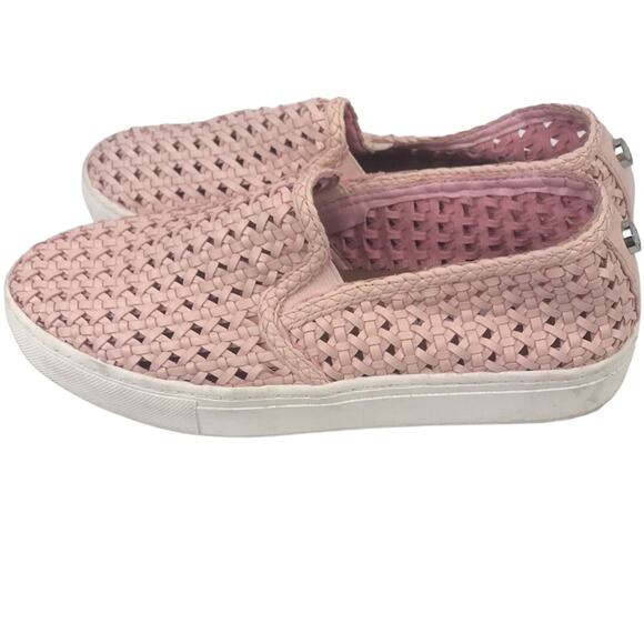 Steve Madden Adly Slip On Shoes Sneakers Woven Leather Blush Pink Size 6 - Picture 4 of 11
